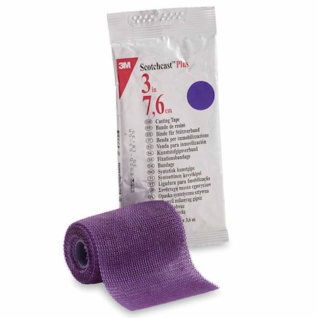 3M Scotchcast Cast Tape 3 Inch X 12 Foot Fiberglass / Resin Purple,  82003U